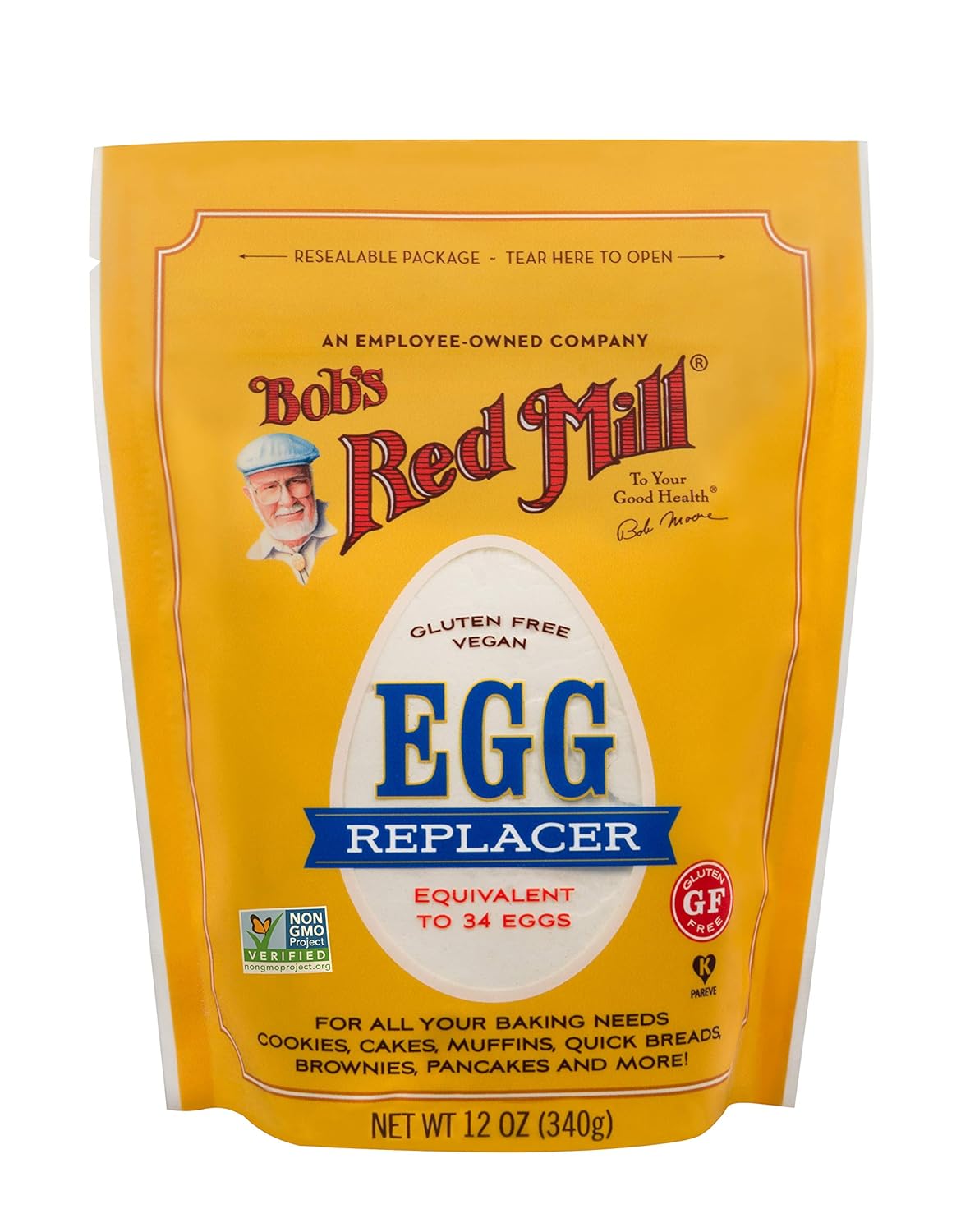 Bob's Red Mill Gluten-Free Egg Replacer, 12 oz, Pack of 5
