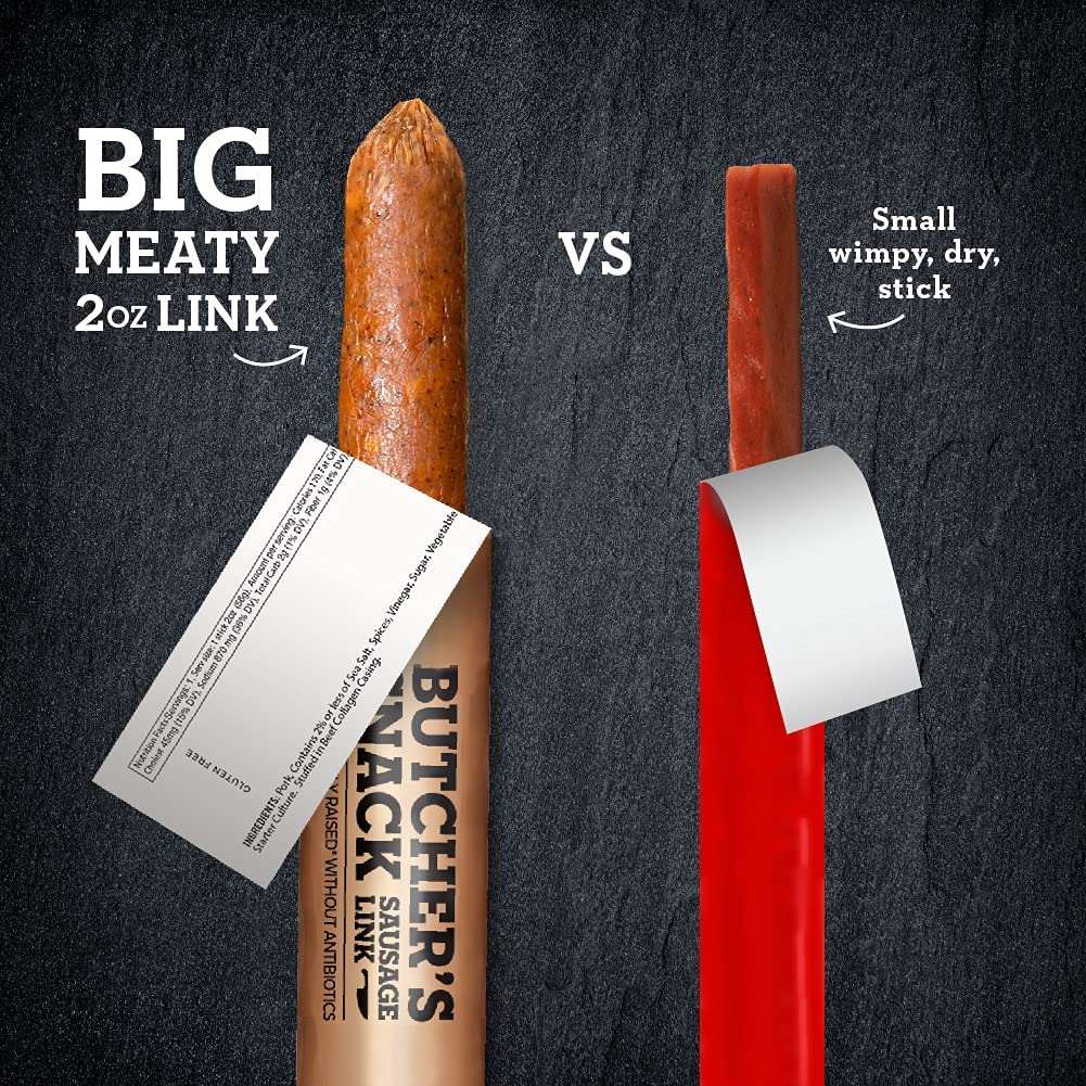 4505 - Butcher Sausage Link Snack Red Hot - Pack Of 12-2 Oz