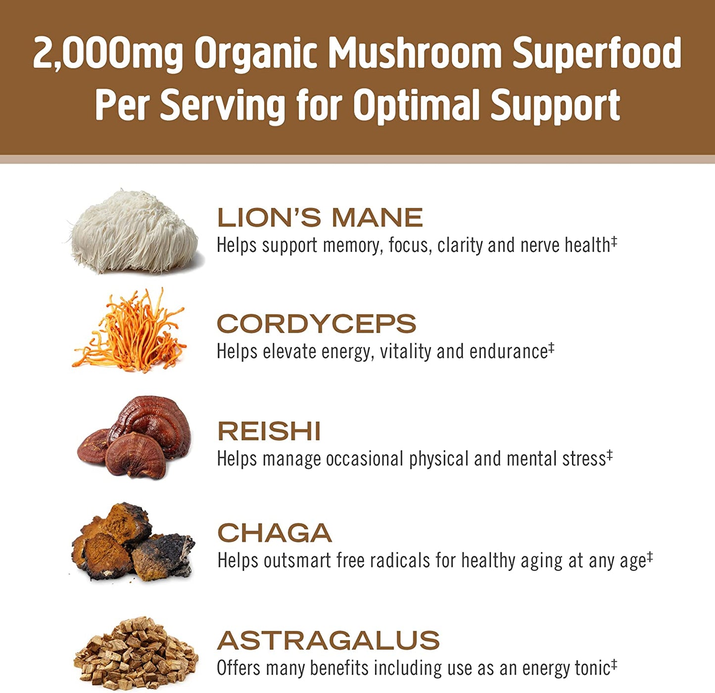 Om Mushroom Superfood Coffee Latte Blend, 8.47 oz.