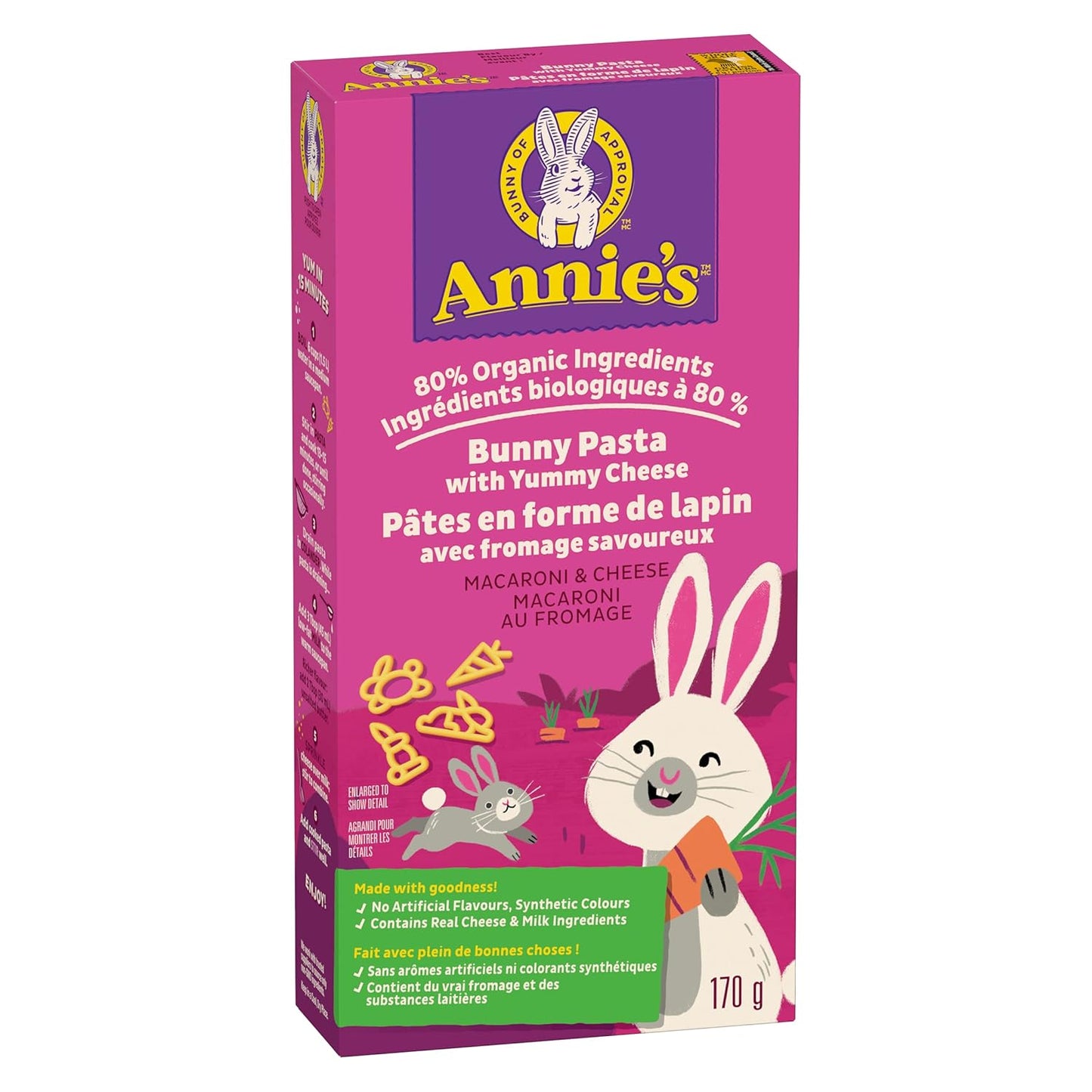Annie's Homegrown Organic Bunny Pasta Mac & Cheese, 6 Oz., Case of 12