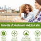 Om Mushroom Superfood Matcha Latte Blend: Immune Support, Energy Boosting Mushroom Powder - 8.47 oz
