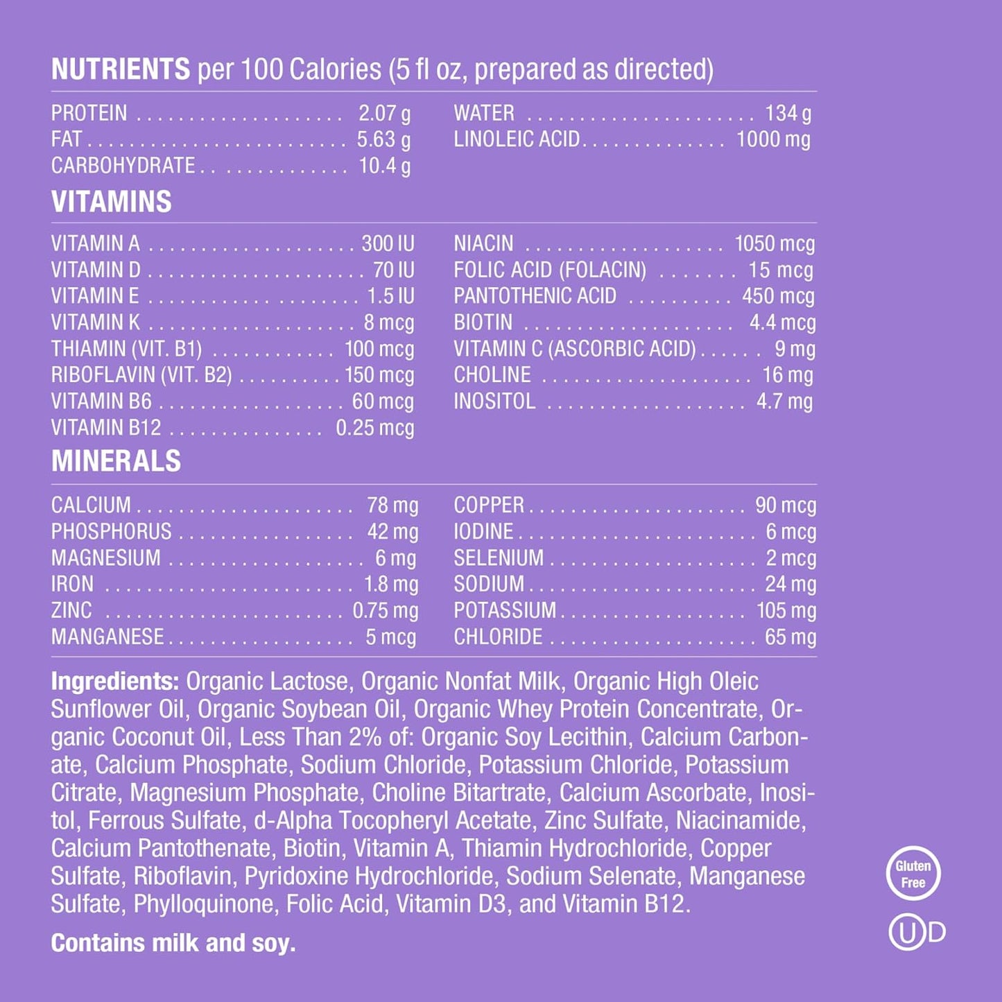 Bulk Pack of 6, Baby's Only Organic Gentle Infant Formula with Iron (21 oz)