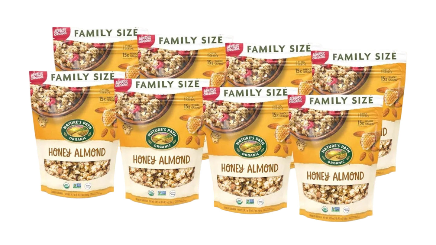 Nature's Path Organic Honey Almond Granola, Case of 8 - 11 Oz Bags