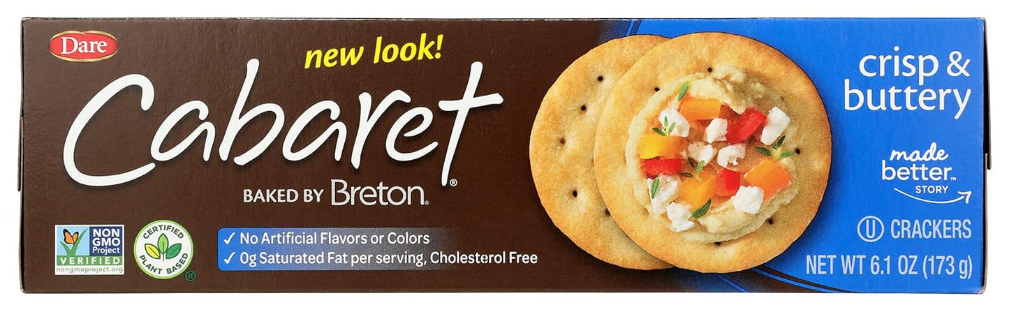 Breton Dare Cabaret Crackers, 12-Pack, 6.1 oz. Each
