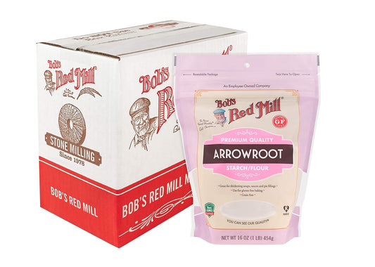 Bob's Red Mill Arrowroot Starch, Gluten-Free Thickener, Case of 4 (16 oz)