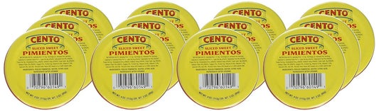 Cento Premium Quality Sweet Pimientos, 4 Oz, Pack of 12