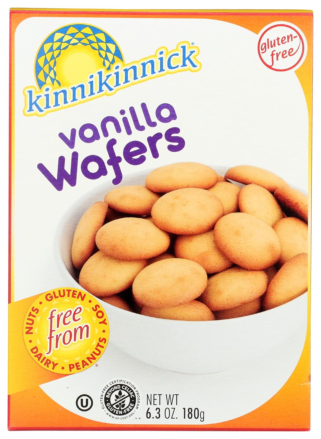 Kinnikinnick Vanilla Wafer Cookies (Pack of 6 - 6.3 Oz.)