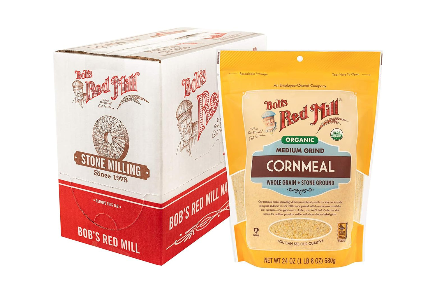 Bob's Red Mill Medium Cornmeal, 24 oz., Pack of 4