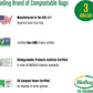 Biobag Food Scraps Compostable Bags, 3 Gallon, 25 Count, Case of 12