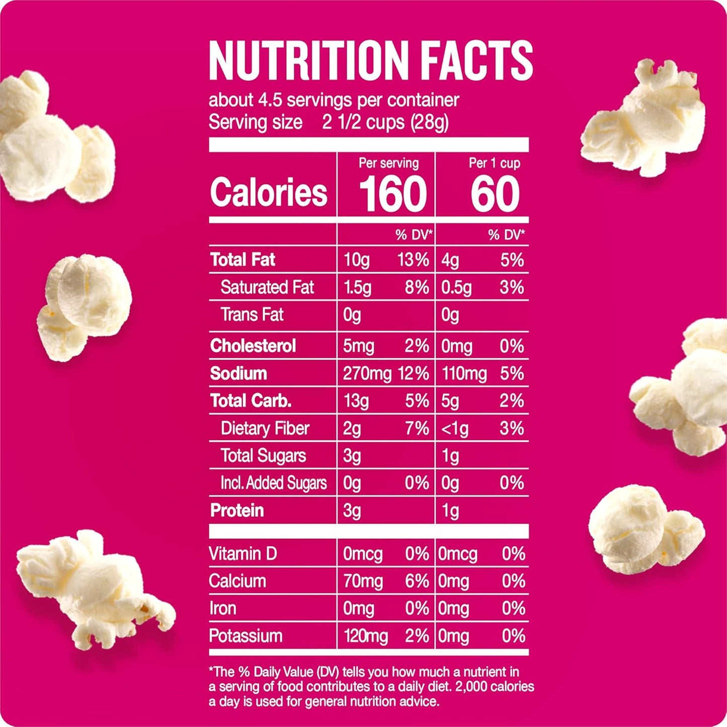 Angie's Boom Chicka Pop White Cheddar Popcorn, Case of 12, 4.5 oz. Each