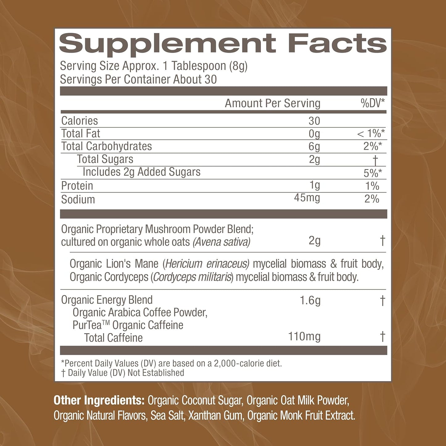 Om Mushroom Superfood Coffee Latte Blend, 8.47 oz.