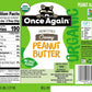 Once Again Organic Creamy Peanut Butter, No Salt, 5 lb