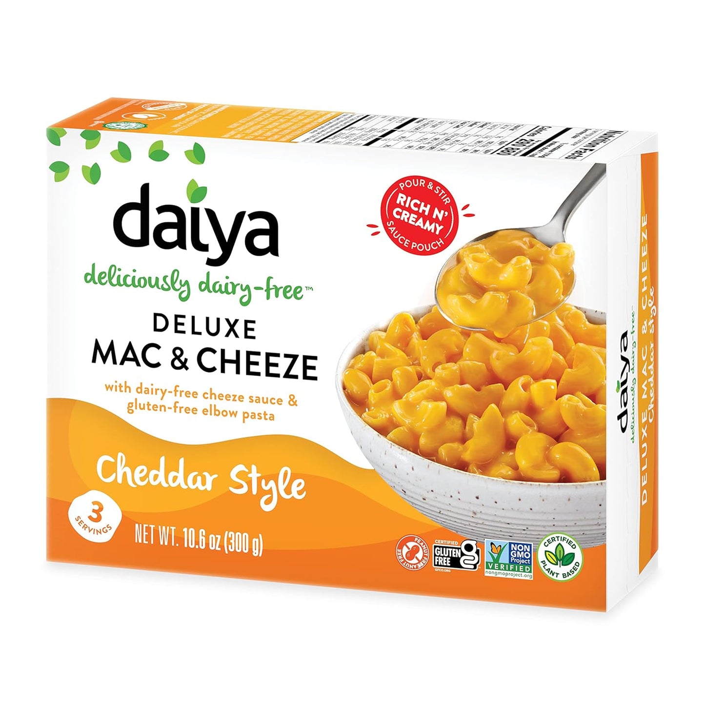 Daiya Cheezy Mac Deluxe, Cheddar Style, Dairy-Free, 8-Pack, 10.6 Oz. Each