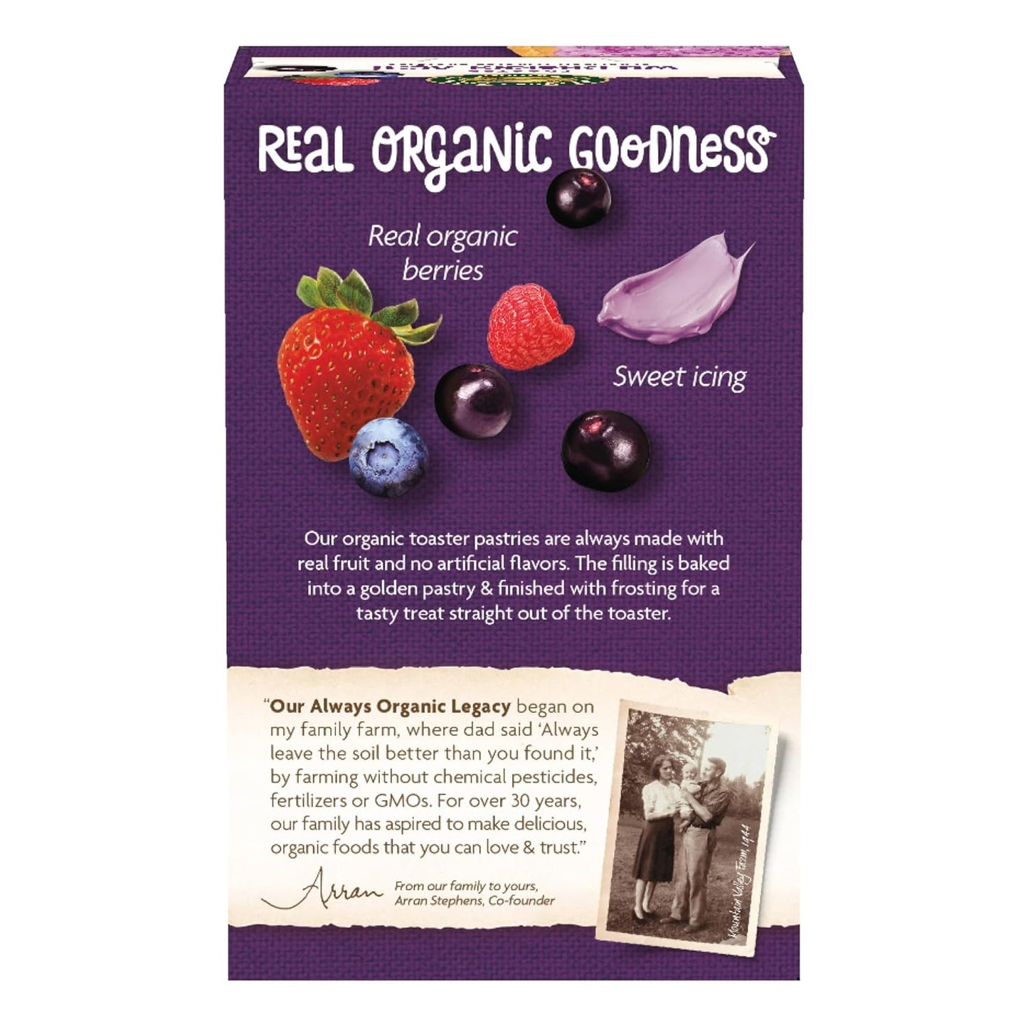 Nature's Path Organic Wildberry Acai Frosted Toaster Pastries, Case of 12, 11 Oz. Each