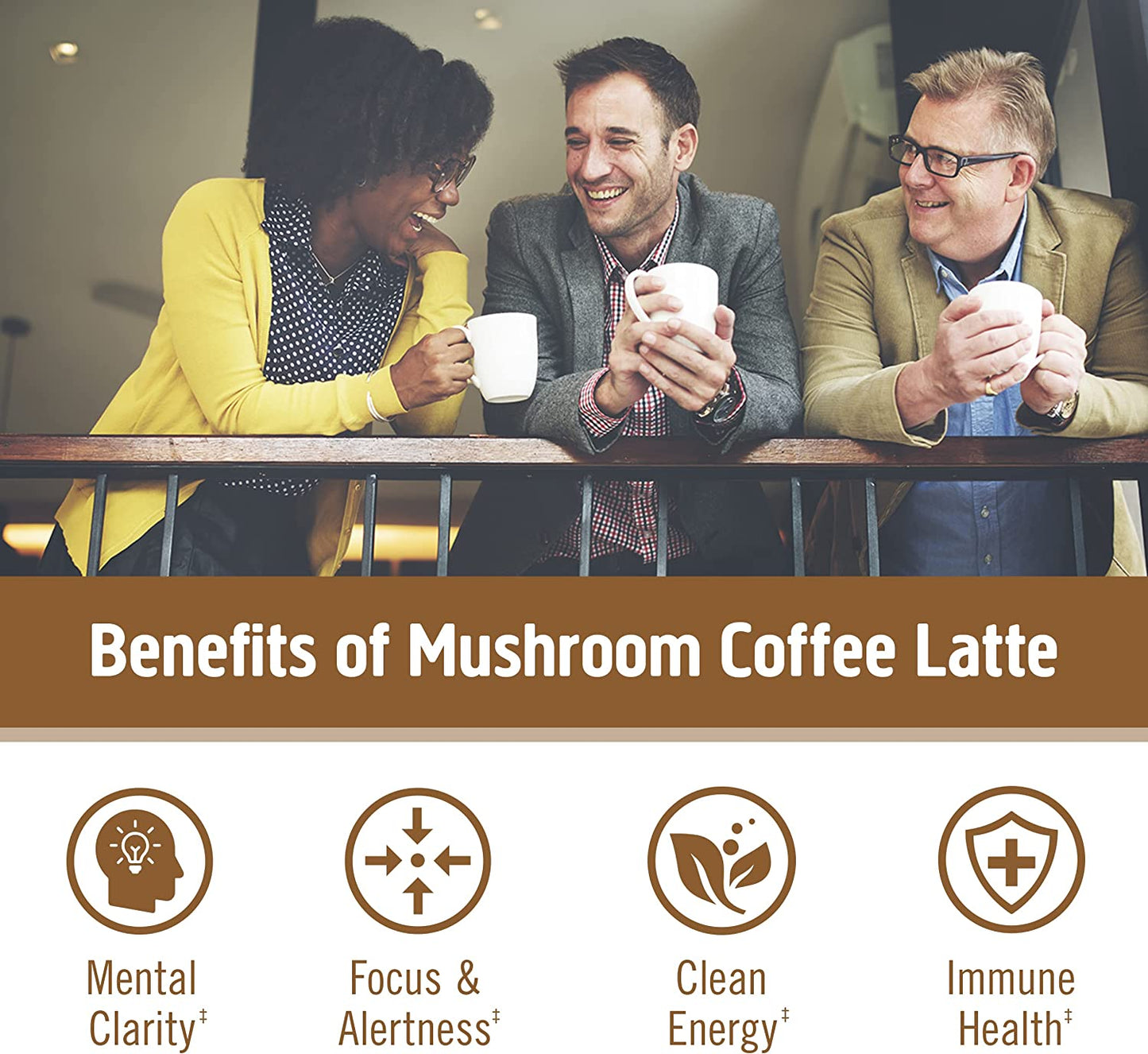 Om Mushroom Superfood Coffee Latte Blend, 8.47 oz.