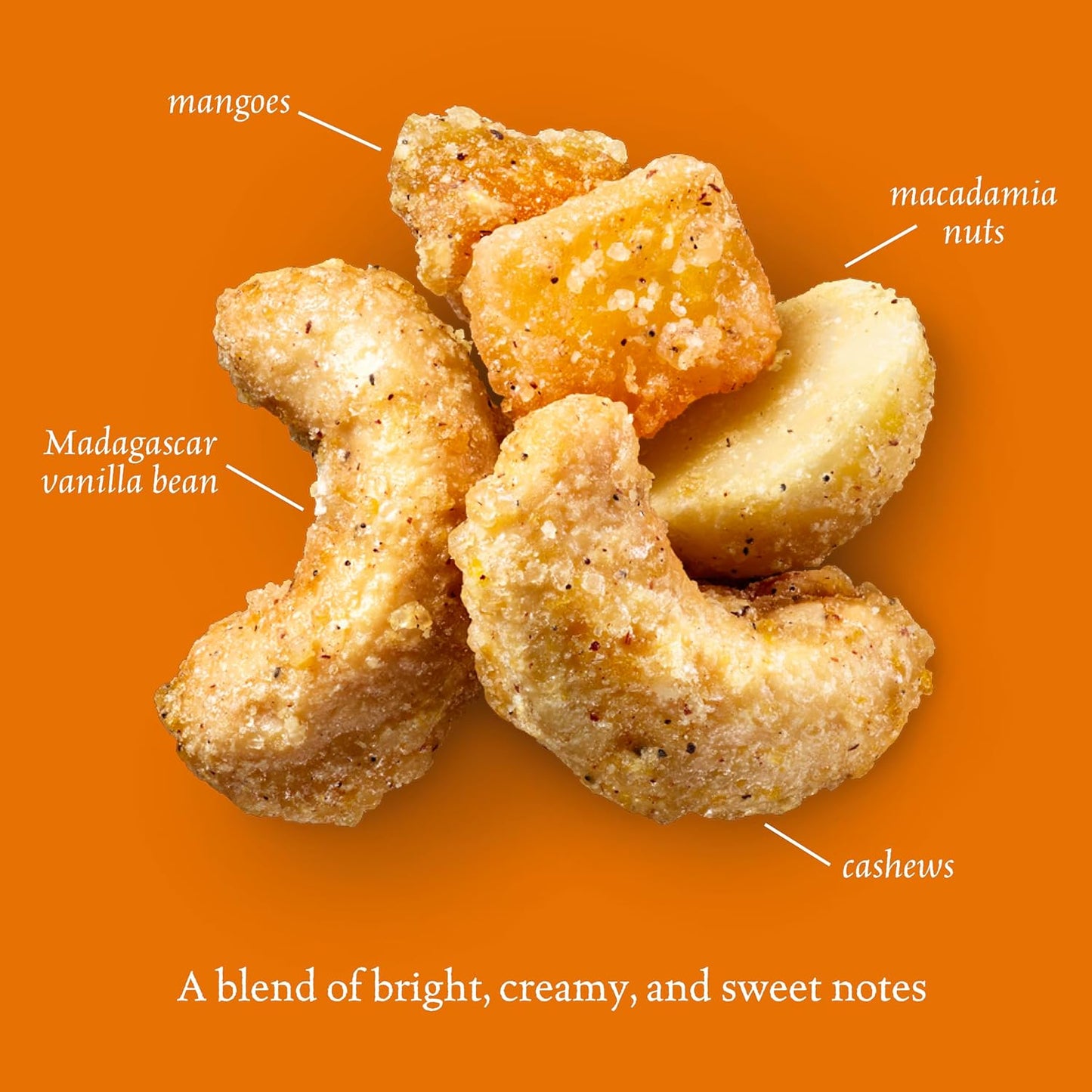 Sahale Tangerine Vanilla Cashew-Macadamia Glazed Snack Mix, 4 oz, Pack of 6