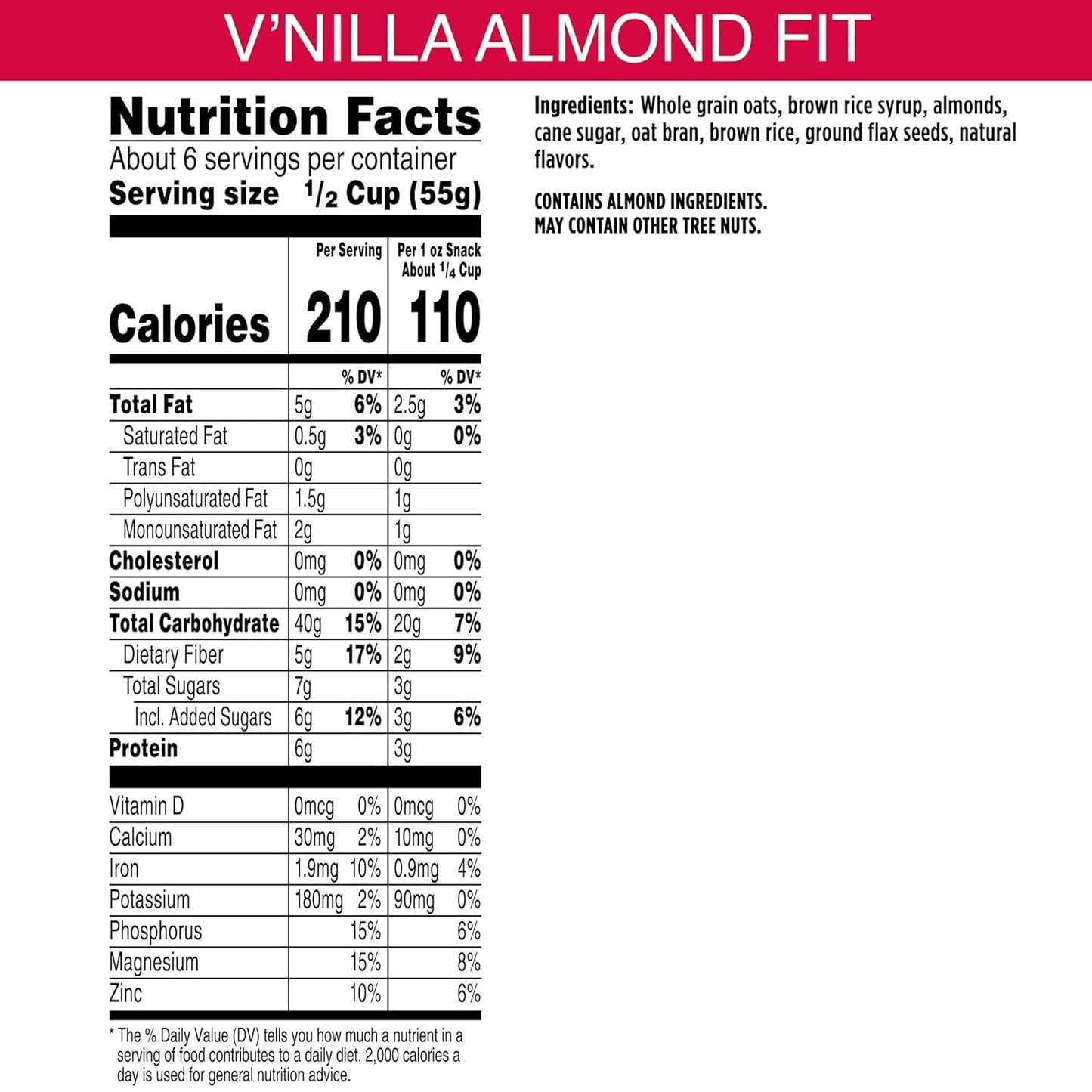 Bear Naked Vanilla Almond Crisp Granola (Pack of 6 - 12 Oz. Bags)