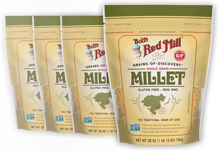 Bob's Red Mill Gluten-Free Millet, 28 oz., Pack of 4