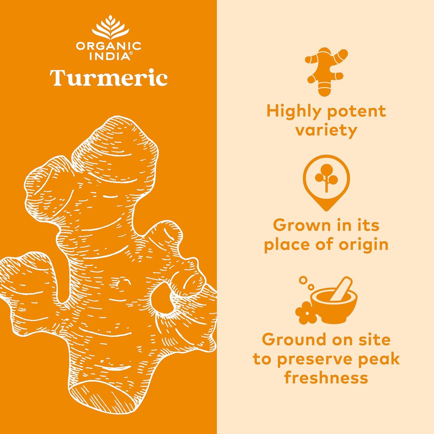 Organic India Turmeric Formula Supplement, 90 Vegetarian Capsules