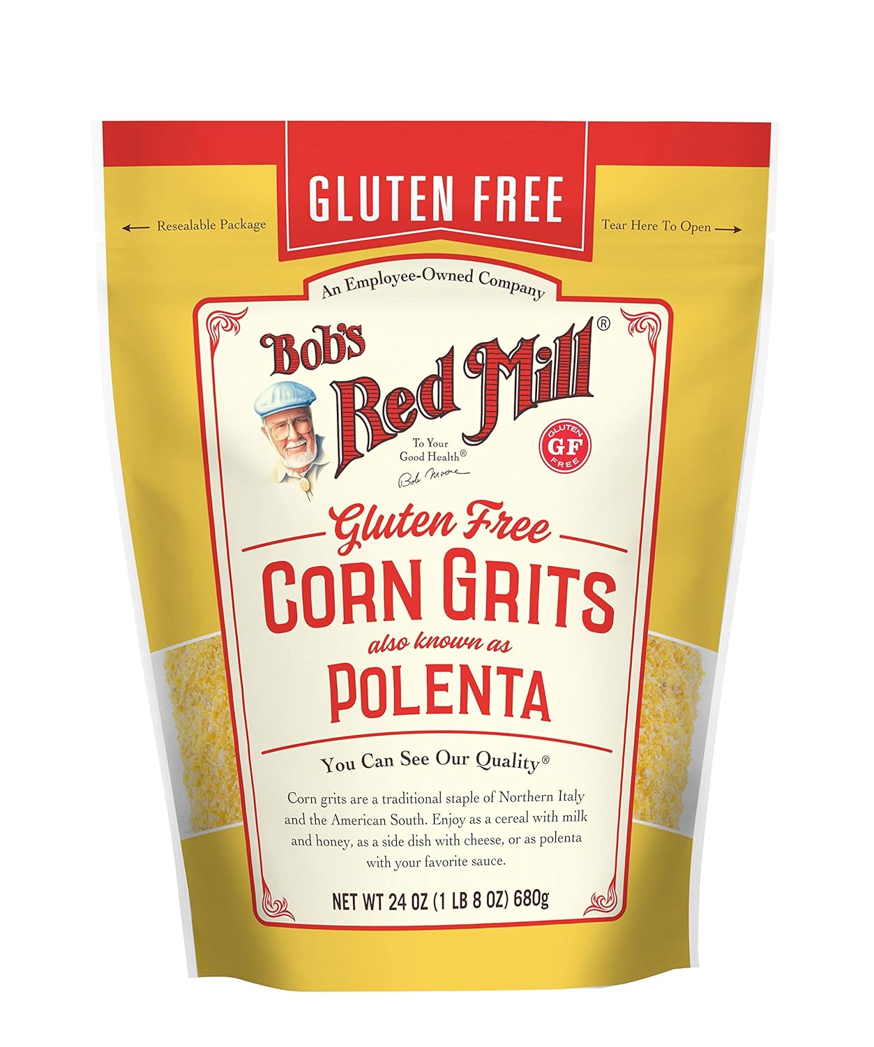 Bob's Red Mill Gluten-Free Corn Grits Polenta, 4-Pack (24 Oz. Each)
