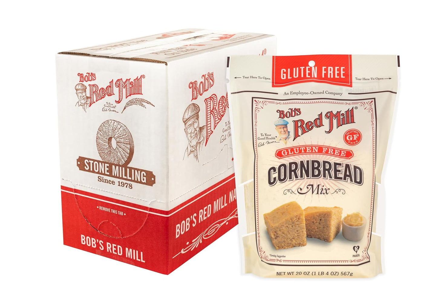 Bob's Red Mill Gluten-Free Cornbread Mix, 20 oz, Pack of 4