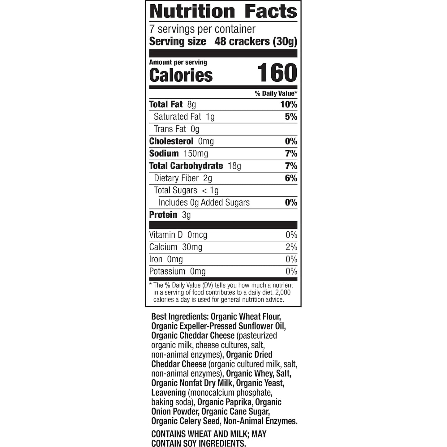 Annie's Homegrown White Cheddar Bunny Crackers, 7.5 oz. (Pack of 12)