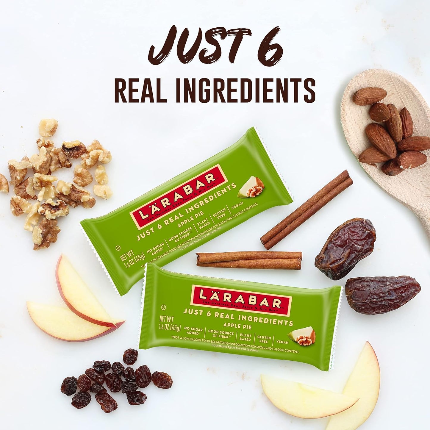 LARABAR Apple Pie Fruit & Nut Bar, Pack of 16, 1.6 Oz.