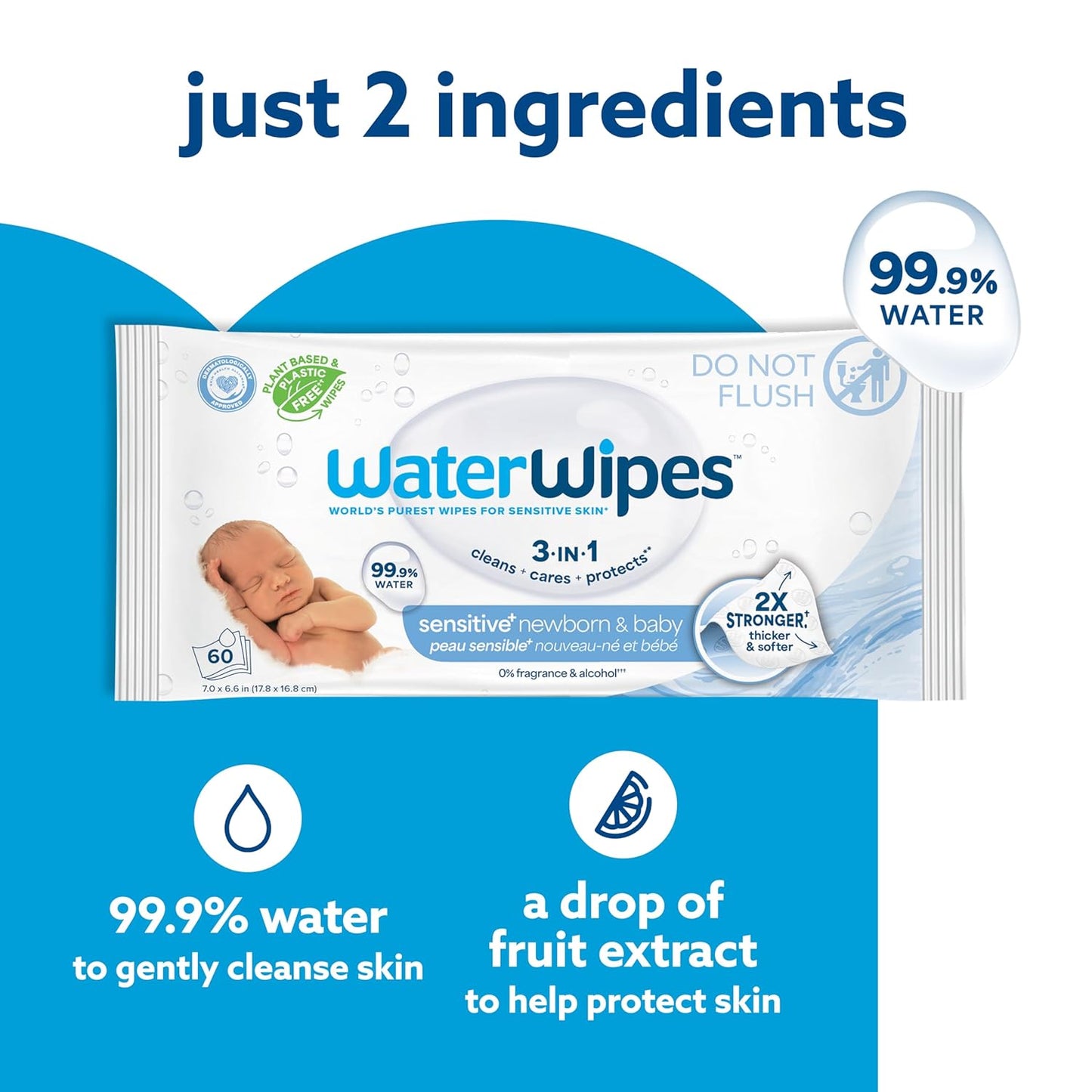 WaterWipes Baby Wipes, Unscented, 720 Count