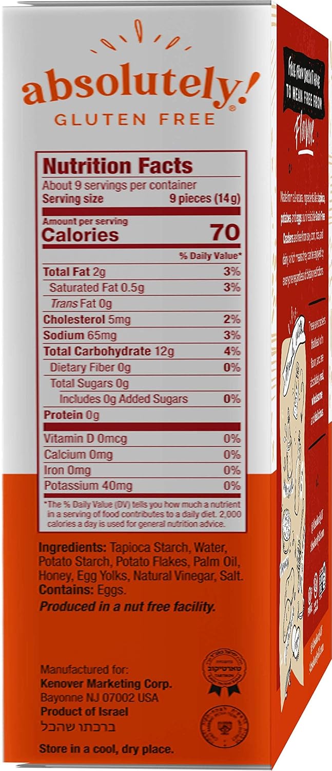Absolutely Gluten Free Original Crackers, 12 Pack - 4.4 Oz. Per Pack