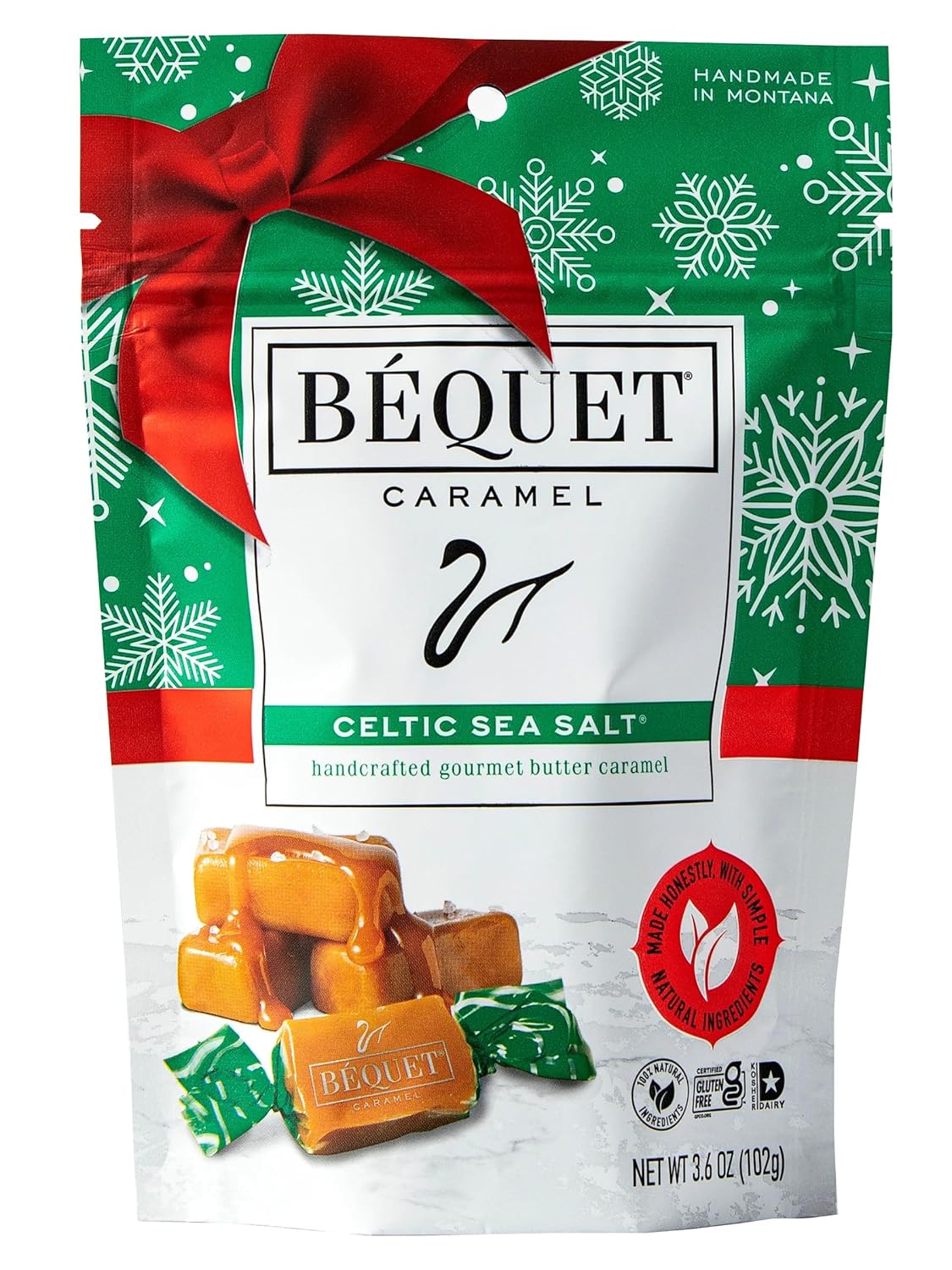 Bequet Caramel with Celtic Sea Salt, 3.6 oz, Pack of 12