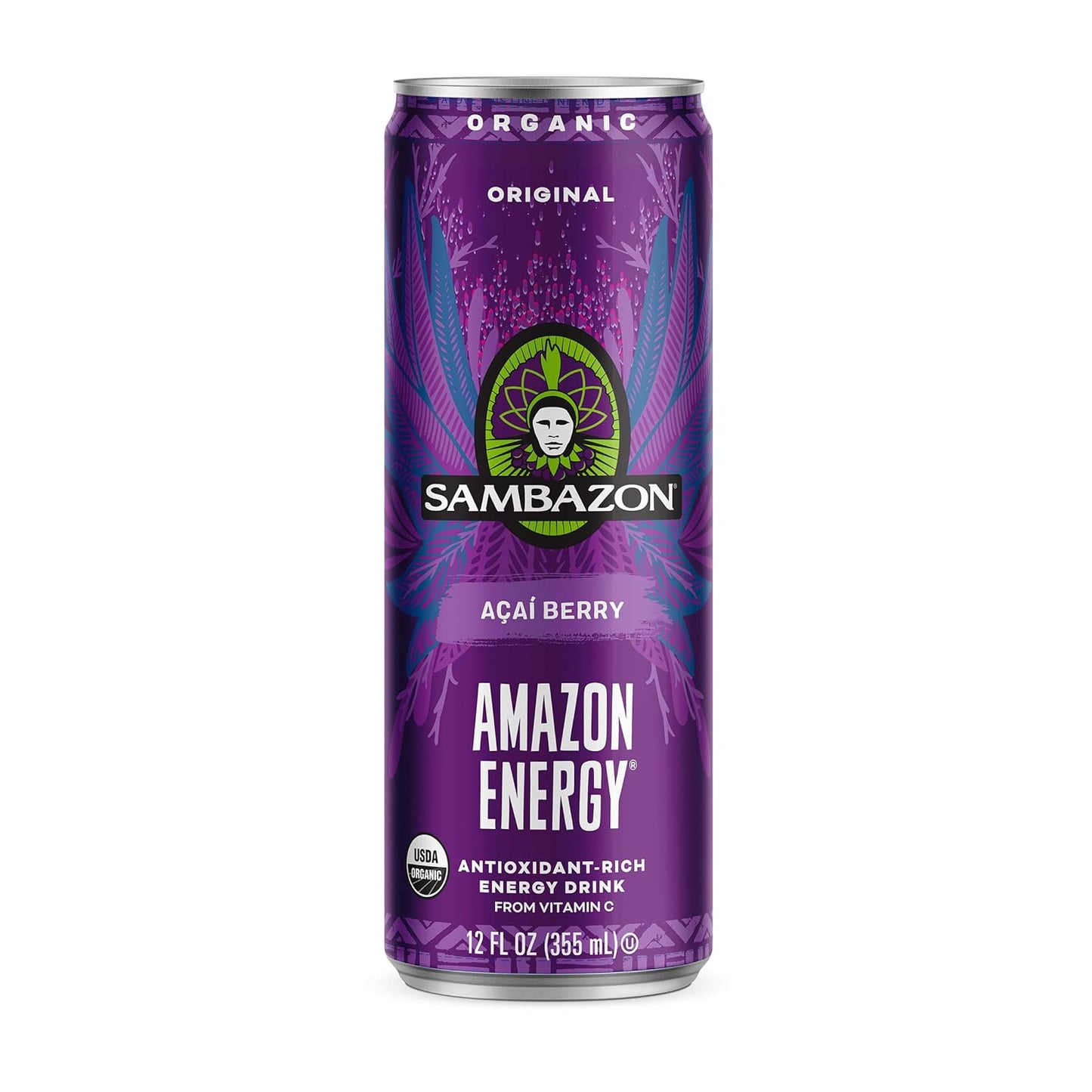 Sambazon Organic Amazon Energy Drink Original, 12 Fl Oz (Pack of 12)