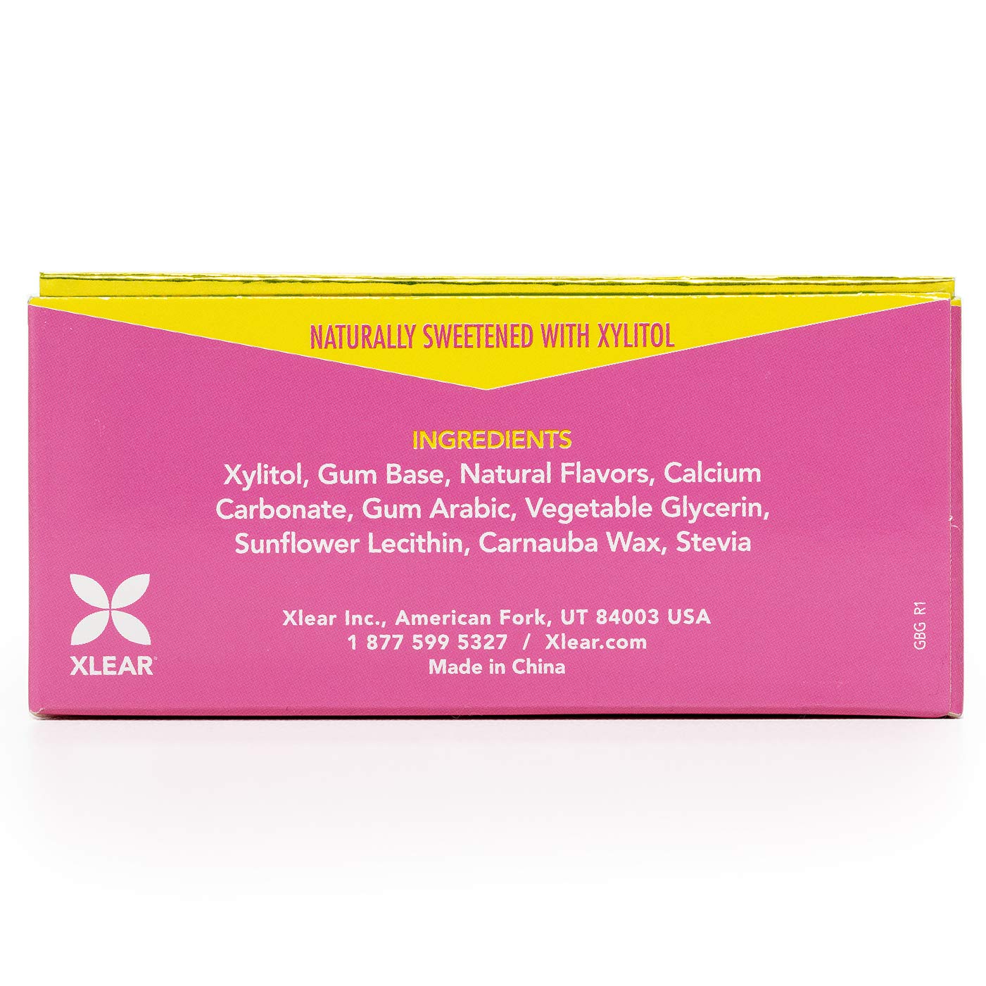 Spry Xylitol Chewing Gum, Natural Bubblegum Flavor, Sugar Free, Gluten Free, 10 Pieces per Pack, Case of 20