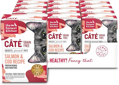 The Honest Kitchen Cat Food Salmon Cod Pate (Pack of 12 - 5.5 Oz.)