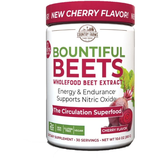 Country Farms Bountiful Beets Powder, Electrolyte Superfood Blend, 10.6 oz