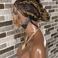 Feeding Braid Cornrow Wig (100% Human Hair Full Lace Base) -Janisa braid