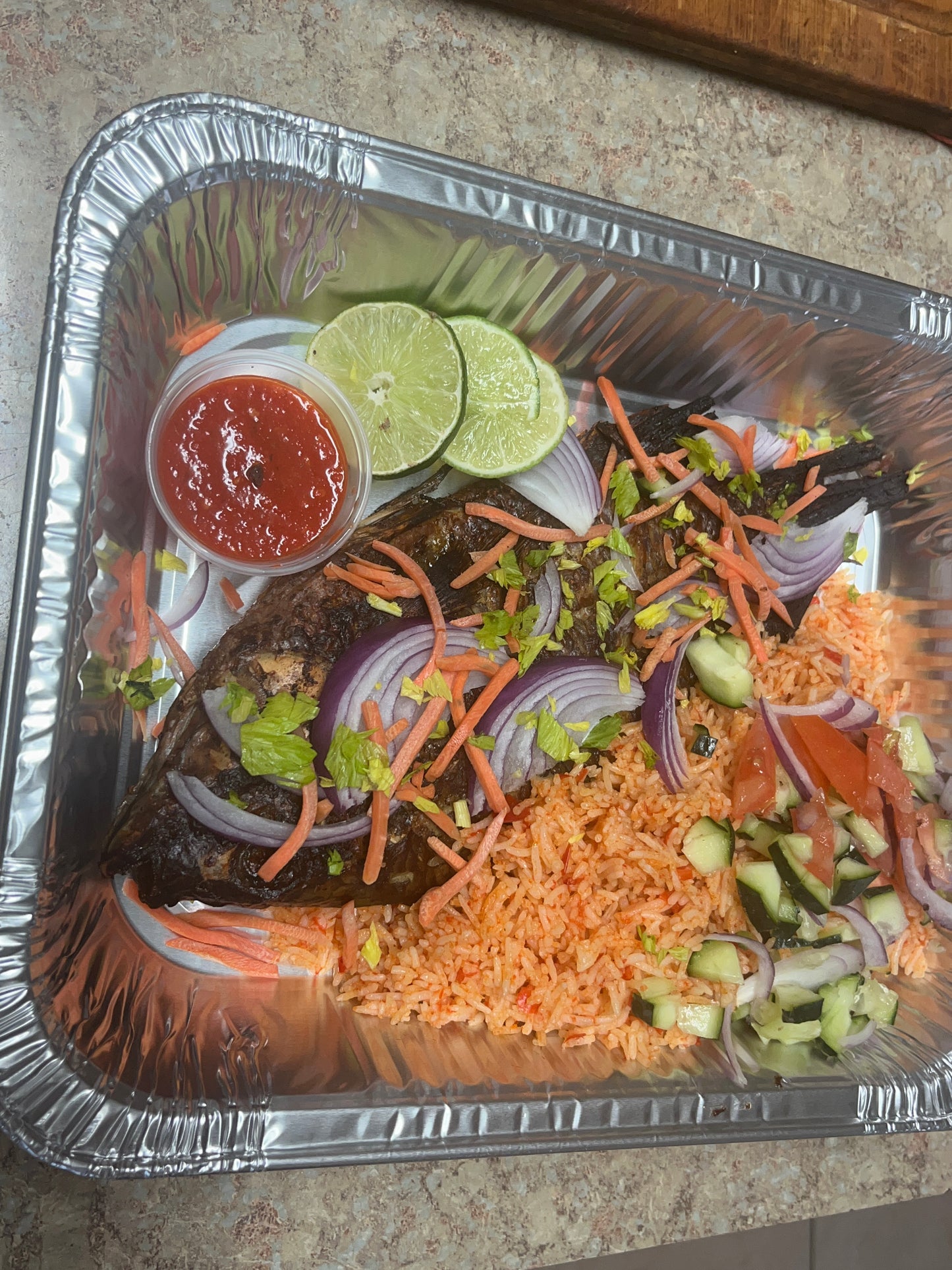 Jollof Rice with Tilapia