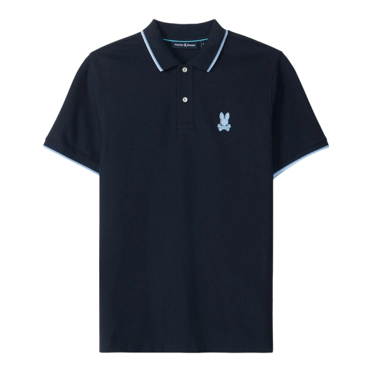 Psycho Bunny Houston Pique Polo Men Polo Shirt Navy