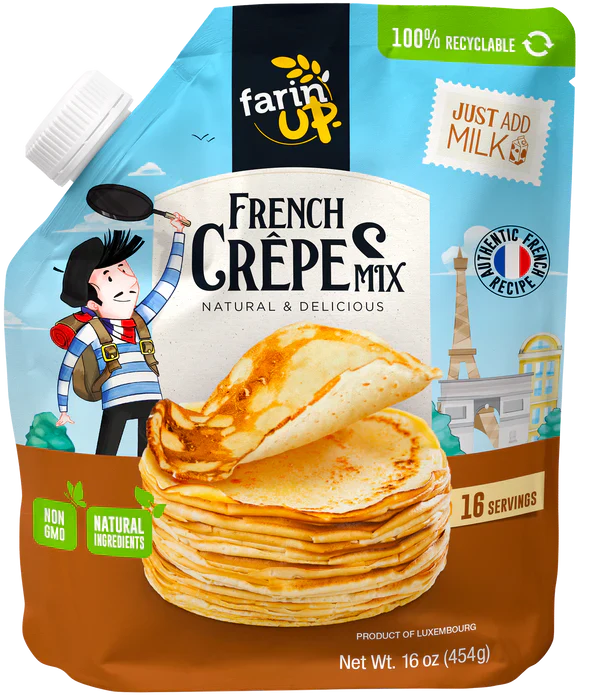 Farin'Up French Crepes Mix, 16 oz (Pack of 6)