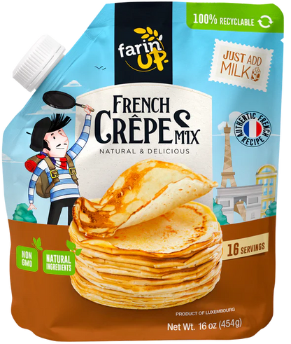 Farin'Up French Crepes Mix, 16 oz (Pack of 6)