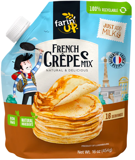 Farin'Up French Crepes Mix, 16 oz (Pack of 6)