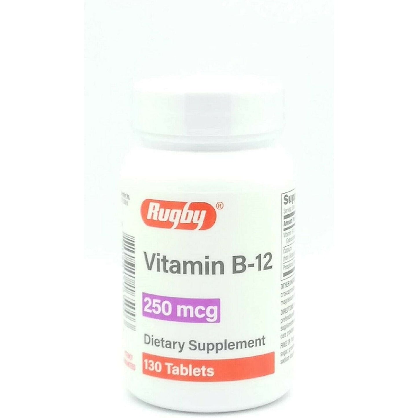 Major Rugby Vitamin B-12 250 Mg -130 Tablets Each