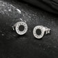 8.5mm Vintage Black Agate Round Diamond Stud Earrings in 925 Sterling Silver by Bling Proud | Urban Jewelry Online Store