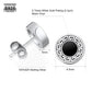 8.5mm Vintage Black Agate Round Diamond Stud Earrings in 925 Sterling Silver by Bling Proud | Urban Jewelry Online Store