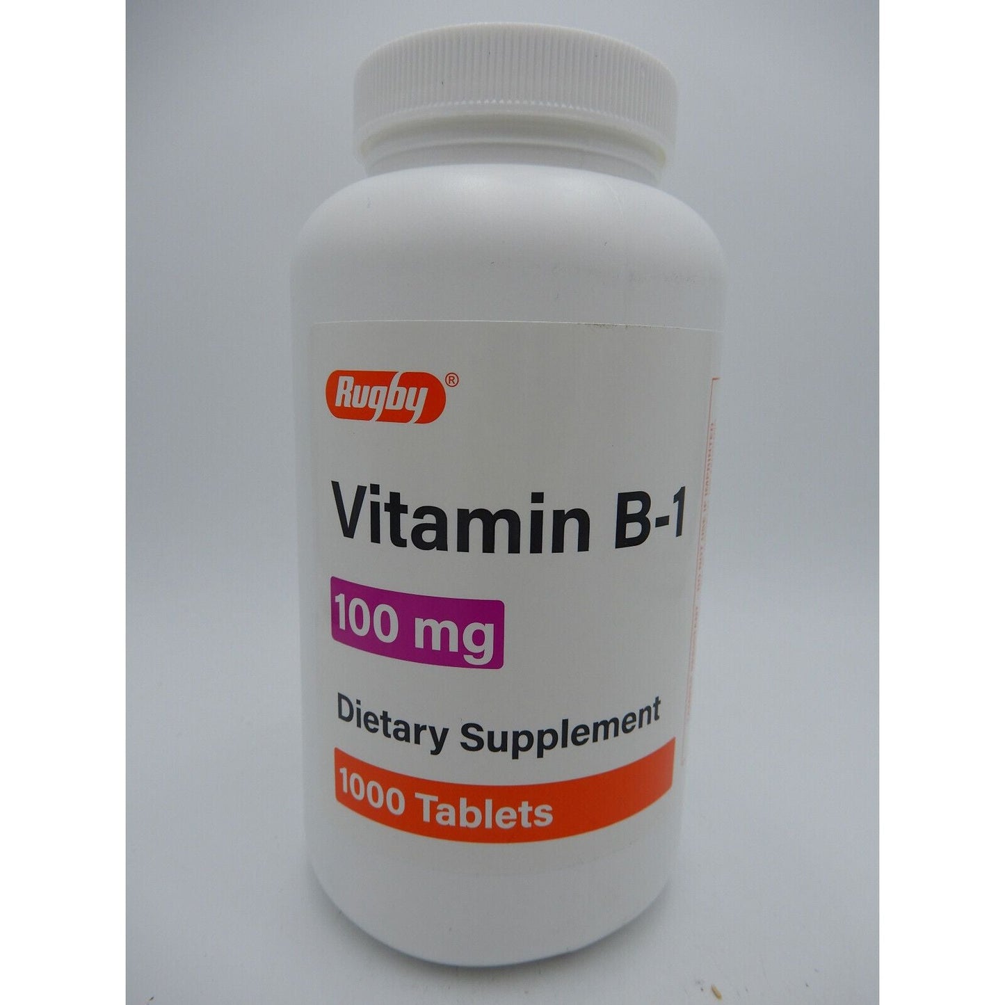Rugby Vitamin B-1 100 Mg Supplement, 1000 Tablets 810006730210VL