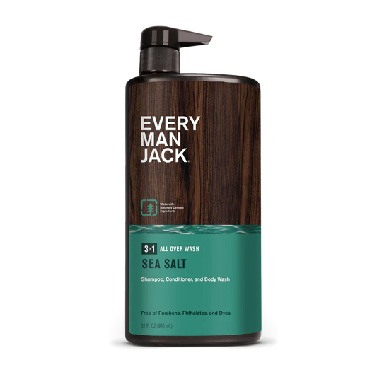 Every Man Jack 3-in-1 Sea Salt All Over Wash, 32 Fl Oz