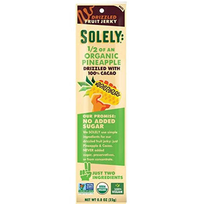 Solely Fruit Jerky Pineapple Cacao (Pack of 12 - 8 oz.)