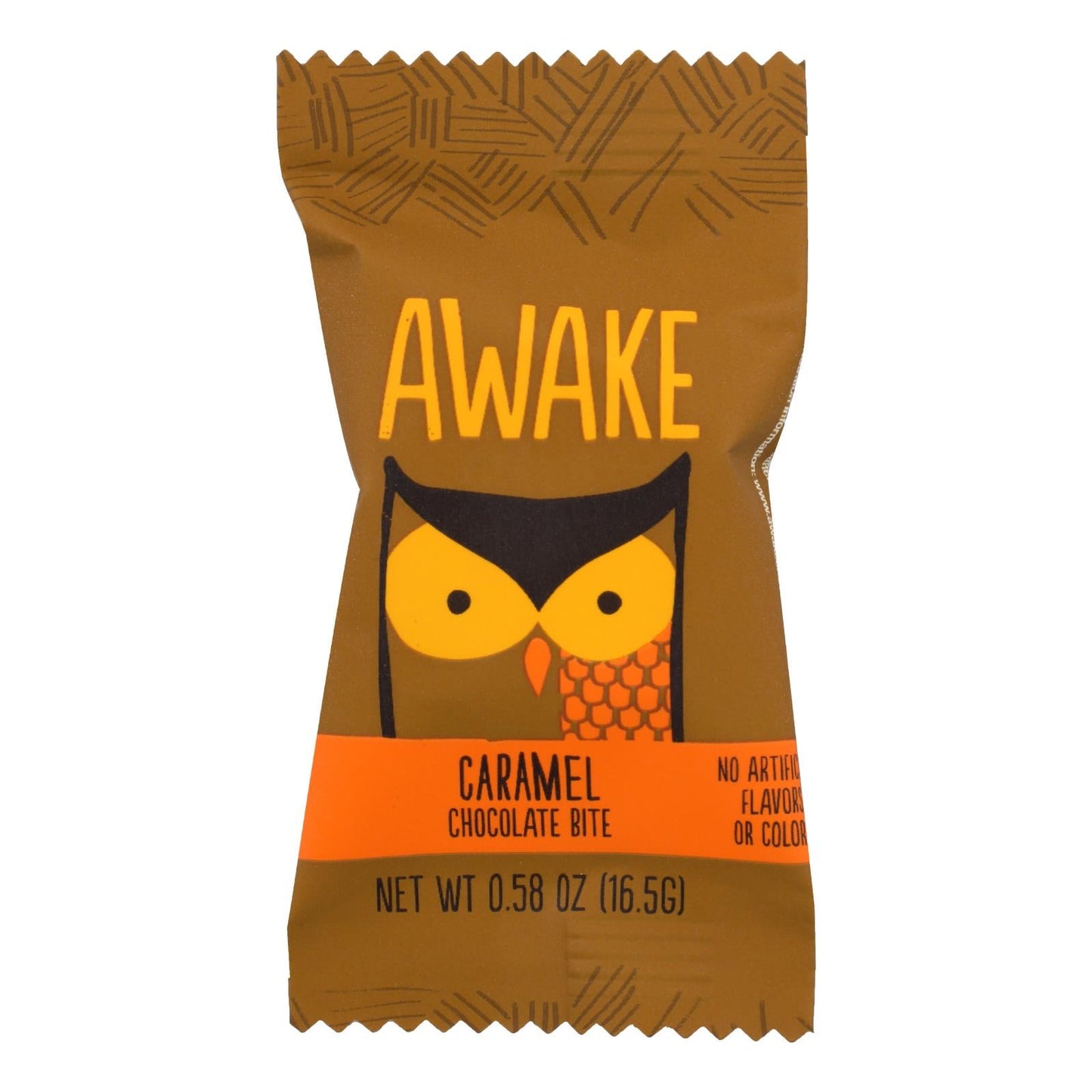 Awake Chocolate Bites (Pack of 50) - 0.58 Oz Caramel-Flavored Chocolates