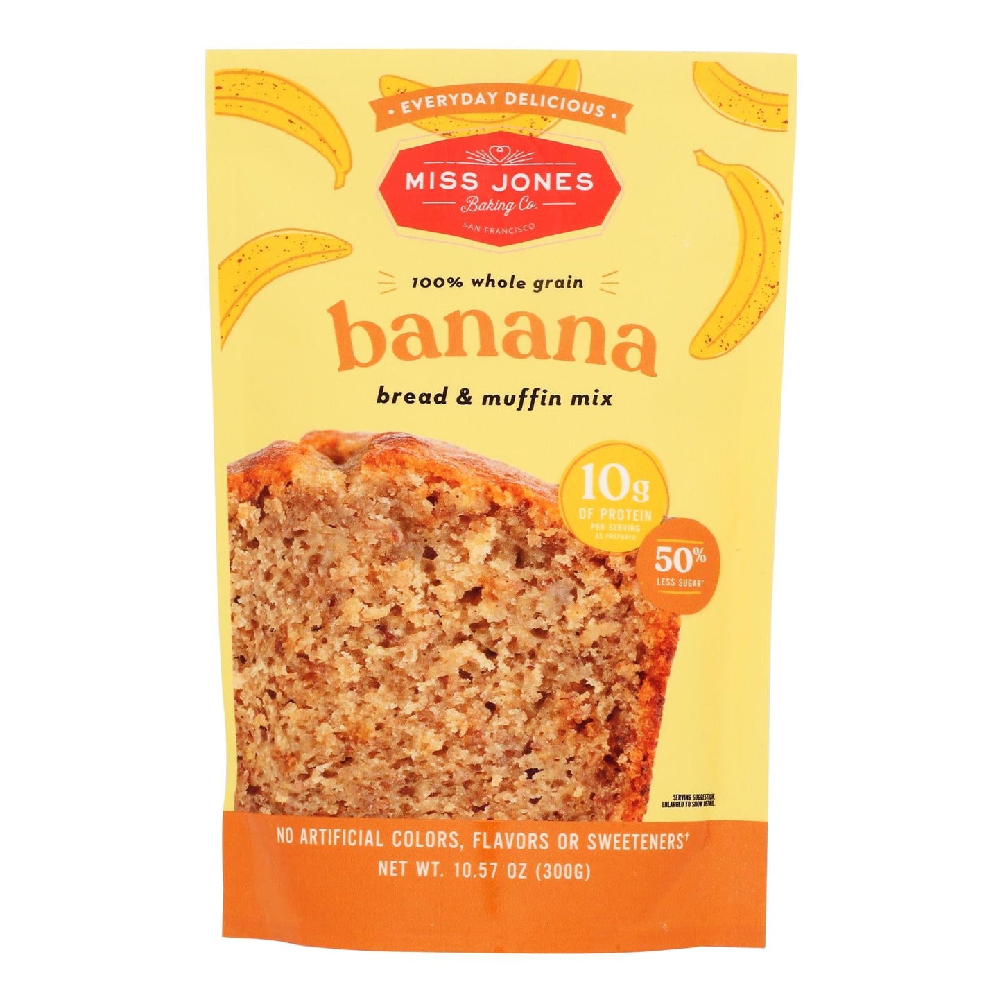 Miss Jones Baking Co. Evrydy Dlcs Banana Muffin (Pack of 6 - 10.57 Oz)