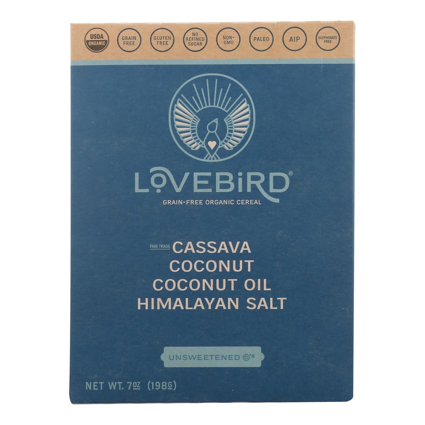Lovebird Unsweetened Grain Cereal 7oz Pack of 6
