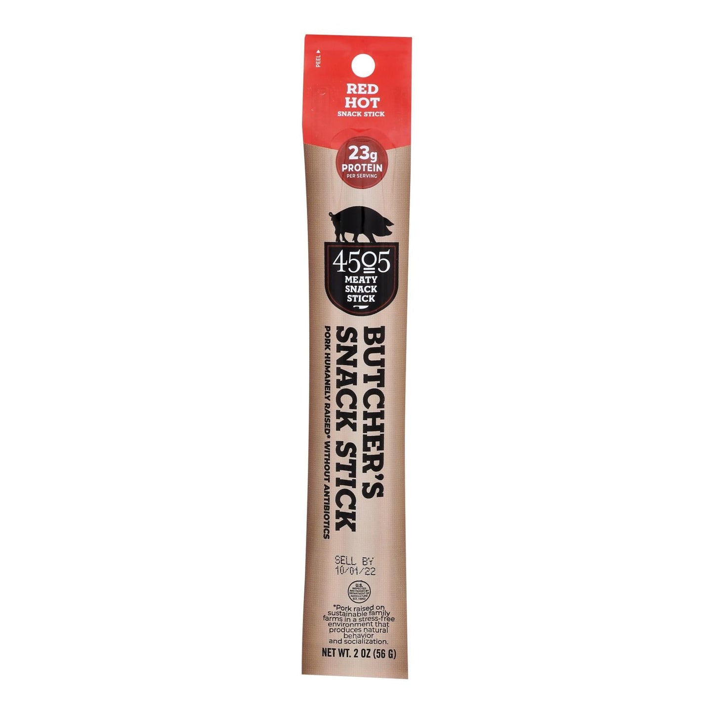 4505 - Butcher Sausage Link Snack Red Hot - Pack Of 12-2 Oz